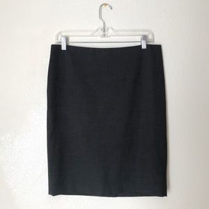 Theory Wool Blend Pencil Skirt Dark Grey Size 8